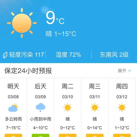 河北保定未来15天天气预报，冷暖早知道，出行更从容